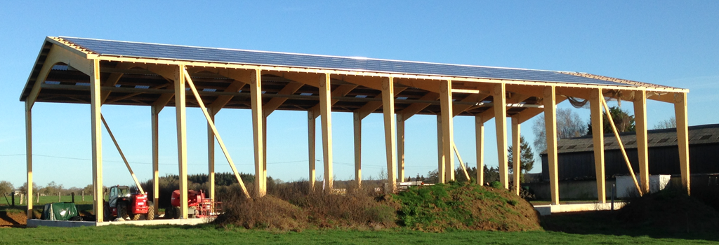 Séchoir de fourrage en Mayenne en construction